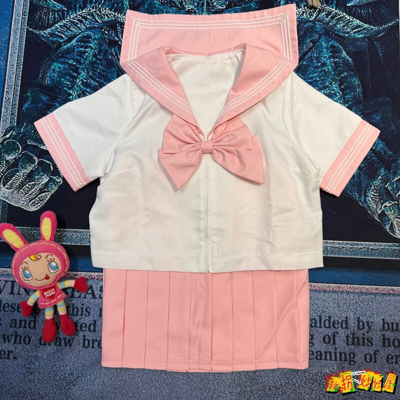 [Two-Month Delivery] Bodyline Brand New, Unopened Rainbow Squad Watercolor Pink Jk Set Short-Sleeved Sailor Suit