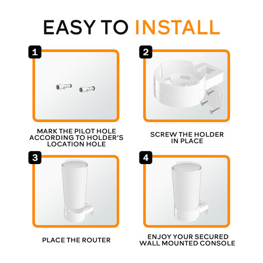 Wall Mount Bracket Storage Box for Tp-Link Deco X90 X95 X96, Hanging Organizer for Living Room