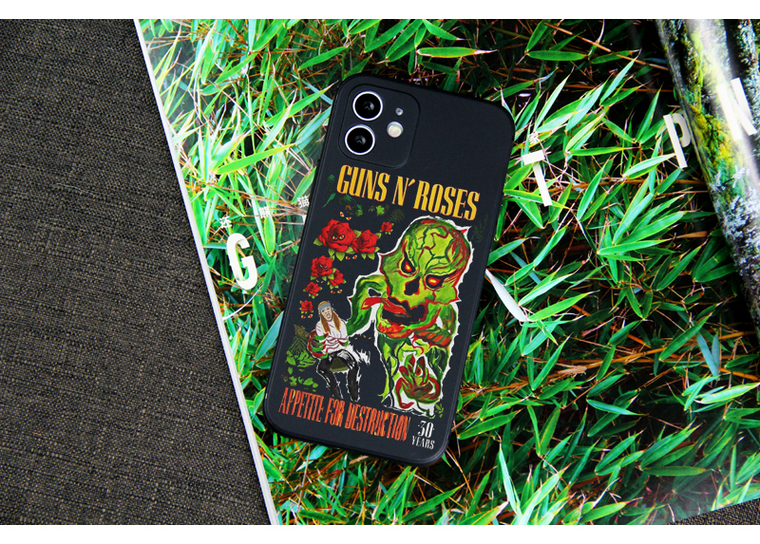 Guns And Roses New Metal Band Illustration 15, 14, 13, 12, 11 iPhone Case