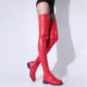 Boots Export to Europe and America, Extra Large Size Over-The-Knee Boots for Men and Women, Side Zipper, Low Heel, Round Toe Fashion Boots