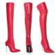 Independent Foreign Trade European and American Plus Size 46 Sexy Women's Over-The-Knee Boots with Back Zipper, Metal Heel, Pointed Toe Fashion Boots