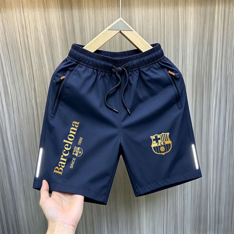 26-27 Real Madrid Barcelona Shorts Football Training Pants Breathable Running Sports Woven 5-Point Shorts with Pockets and Zipper 26-27 Real Madrid Barcelona Shorts Football Training Pants Breathable Running Sports Woven 5-Point Shorts with Pockets and Zipper