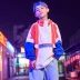 Trang phục khiêu vũ đường phố hip-hop cho bé trai mặc áo khoác denim có mũ trùm đầu - Trang phục