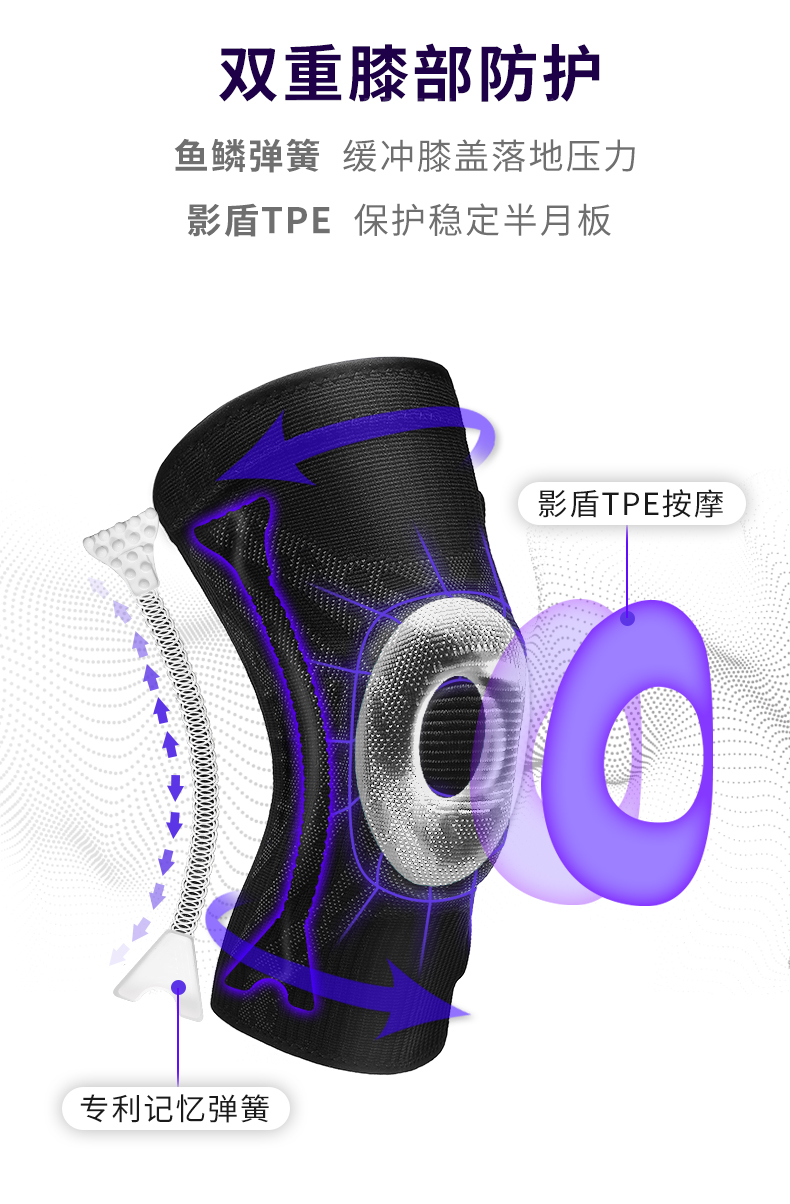 CBA赞助商 维动 专业运动健身护膝1双 图4