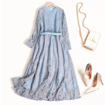 Light luxury big name high-end counter exports to Europe and the United States Foreign trade surplus single cut tail goods brand new lace dress female