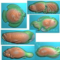 Carp pendant JDP goldfish finely carved fish pendant jade sculpture with small fish pendant pendant computer engraving picture
