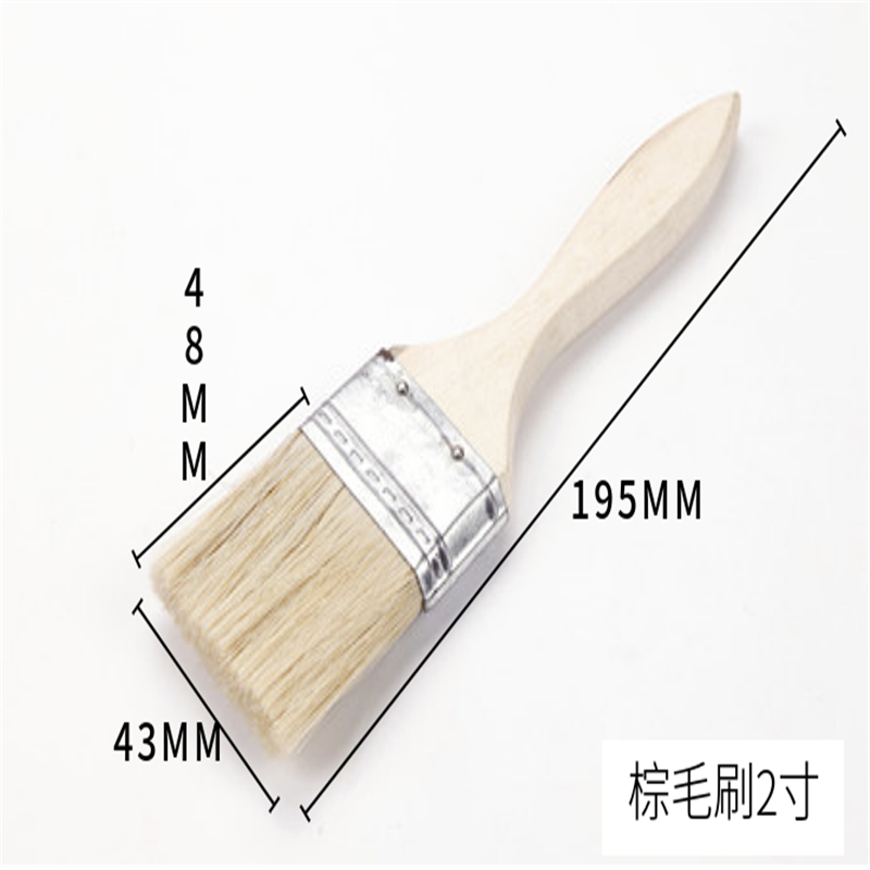 Thickened paint brush does not lose hair High temperature brown hair brush Hard brush long hair soft hair roller brush for cleaning industrial use
