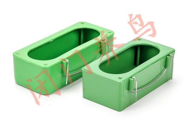 Hộp đựng thức ăn cho chim bằng nước chống thấm nước, hộp nhựa chậu chậu vuông ngọc trai chim da chim vẹt cung cấp chim - Chim & Chăm sóc chim Supplies lồng chim cảnh