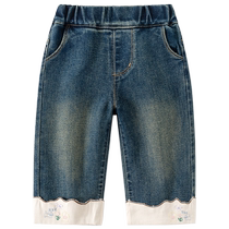 Girls pants autumn 2024 new style baby straight pants casual trousers spring and autumn childrens jeans autumn