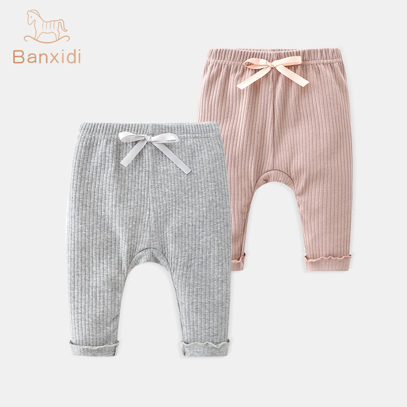 Baby pants autumn and winter wear long pants plus velvet female baby Western style princess big PP pants children's underwear winter clothes