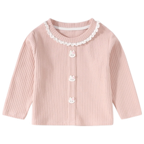 Girls long-sleeved T-shirt autumn 2024 new style baby bottoming shirt spring and autumn childrens clothes childrens tops
