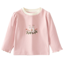 Girls long-sleeved T-shirt autumn clothing 2024 new style childrens tops childrens clothing spring and autumn princess baby bottoming shirts