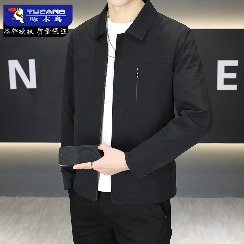 Woodpecker 2026 New Spring and Autumn Men's Simple Thin Workwear Casual Versatile Jacket for Young and Middle-Aged Men Woodpecker 2026 New Spring and Autumn Men's Simple Thin Workwear Casual Versatile Jacket for Young and Middle-Aged Men