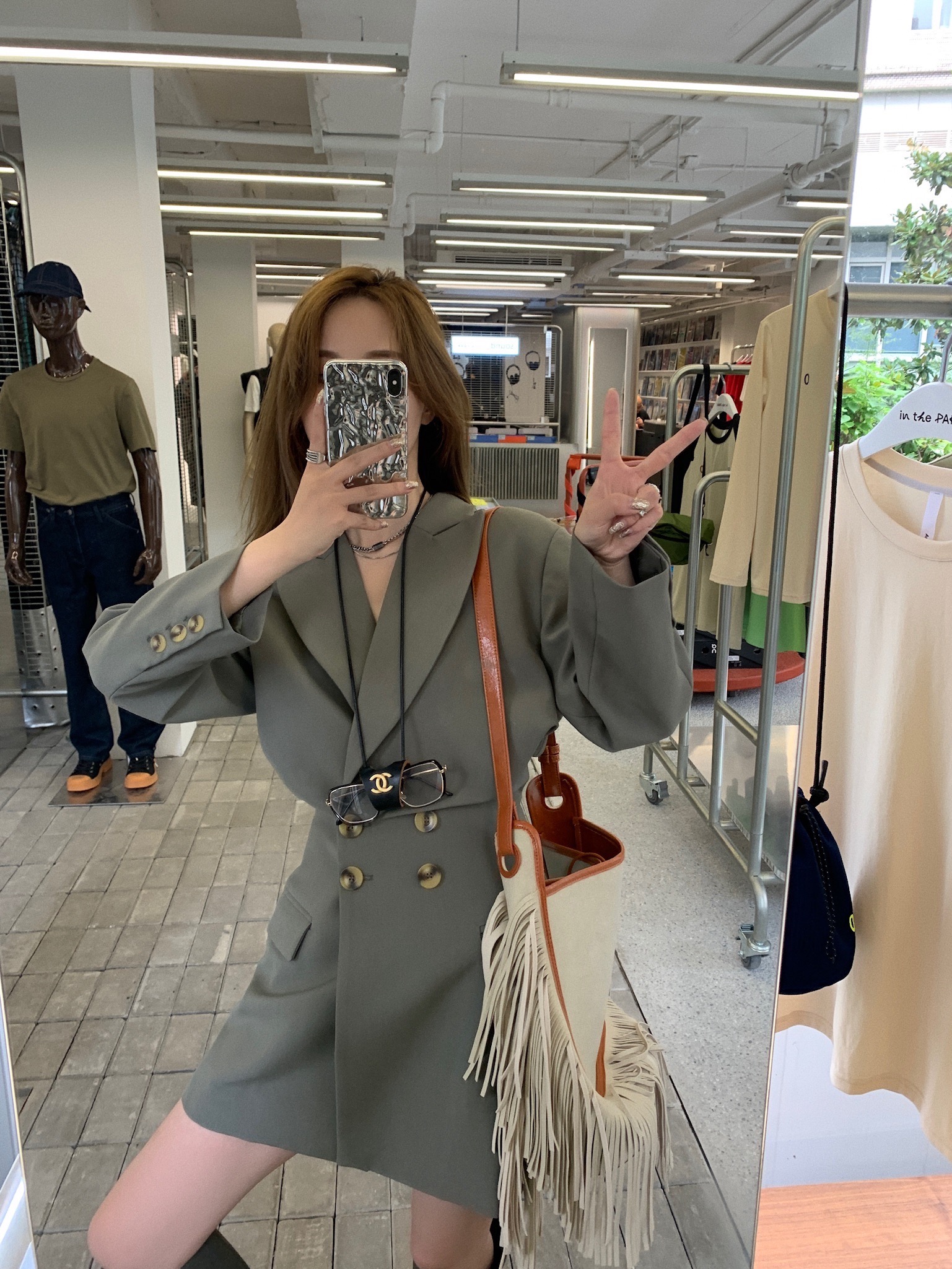 MLS French Premium Style Dress Dress Green Temperament Dress Women Autumn Dress 2021 New Cold Wind Skirt