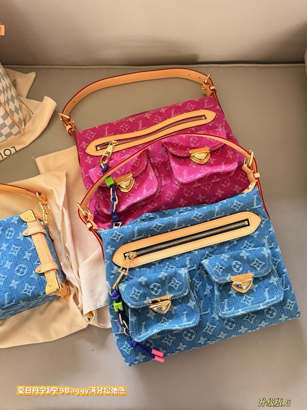 2026 New Style Denim Shoulder Handbag Underarm Crossbody Baggy Women's Bag Retro Denim