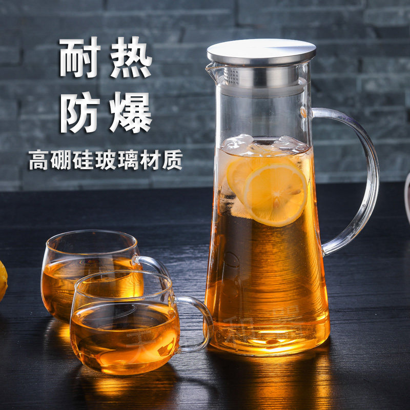 Tianrunhe Electric heat-resistant explosion-proof large-capacity boiling water bottle glass pot thickened hot water tie cup cold water pot