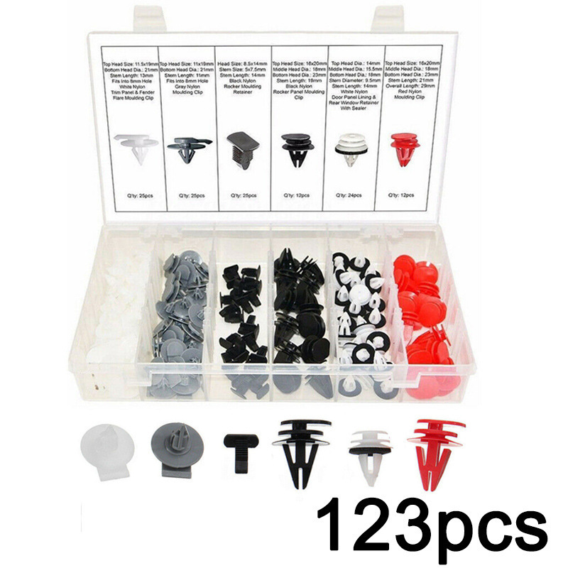 123Pcs He78 Suitable for Bmw Mini Cooper Car Door Panel Clips Side Skirt Clips Boxed