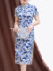 Summer New Style, Modernized Chinese Style, Blue and White Porcelain Print Cheongsam, Silk Dress, Petite Mulberry Silk Dress
