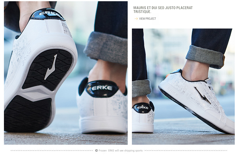 Hongxing Erke giày nhỏ màu trắng giày nam mùa thu giày hoang dã retro giày thể thao giày dép giày trắng giày nam giày sneaker nữ