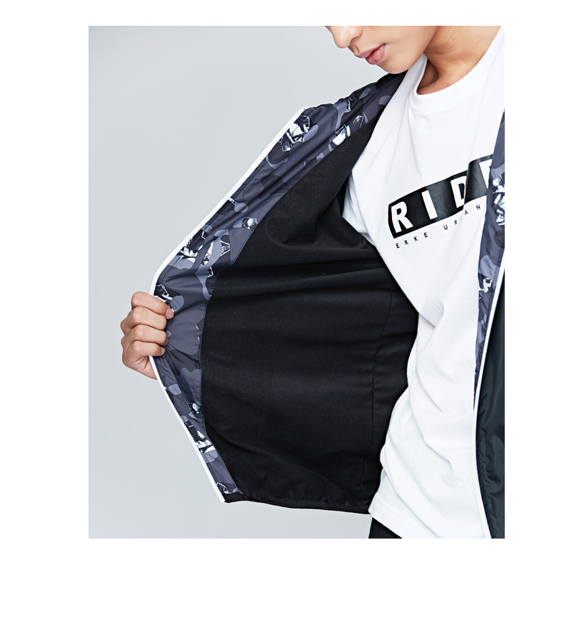 Áo sơ mi nam Hongxing Erke mùa xuân mới áo khoác nam giản dị áo gió thể thao ấm áp áo sơ mi nam - Áo khoác thể thao / áo khoác áo khoác thể thao adidas