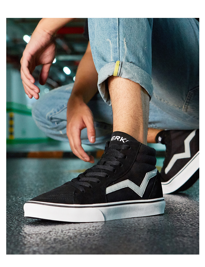 Giày dép mùa hè Hongxing Erke giày vải nam cao thoáng khí giày thể thao giày thể thao giày nam giày skate giày nam - Dép / giày thường giày thể thao sneaker