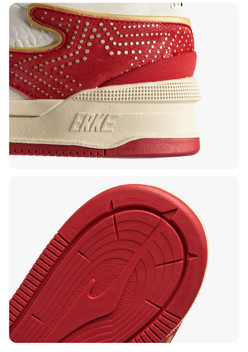 обувь на тонкой подошве ( для скейтборда ) 无双那兔联名鸿星尔克板鞋男款2025新款夏季红色休闲 𫔮厚底运动鞋子 The Erke