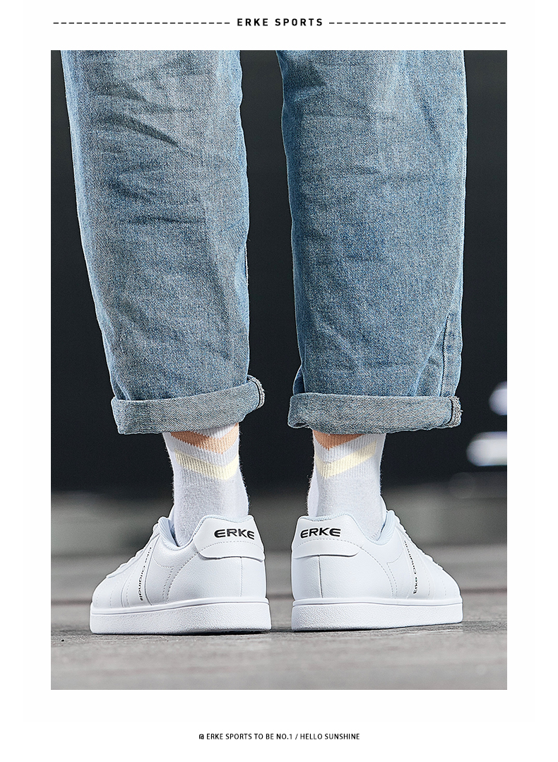 Hongxing Erke 2019 mùa hè giày thể thao thoáng khí cho nam giày thông thường giày trắng giày skate trắng giày nam - Dép / giày thường giày le coq sportif