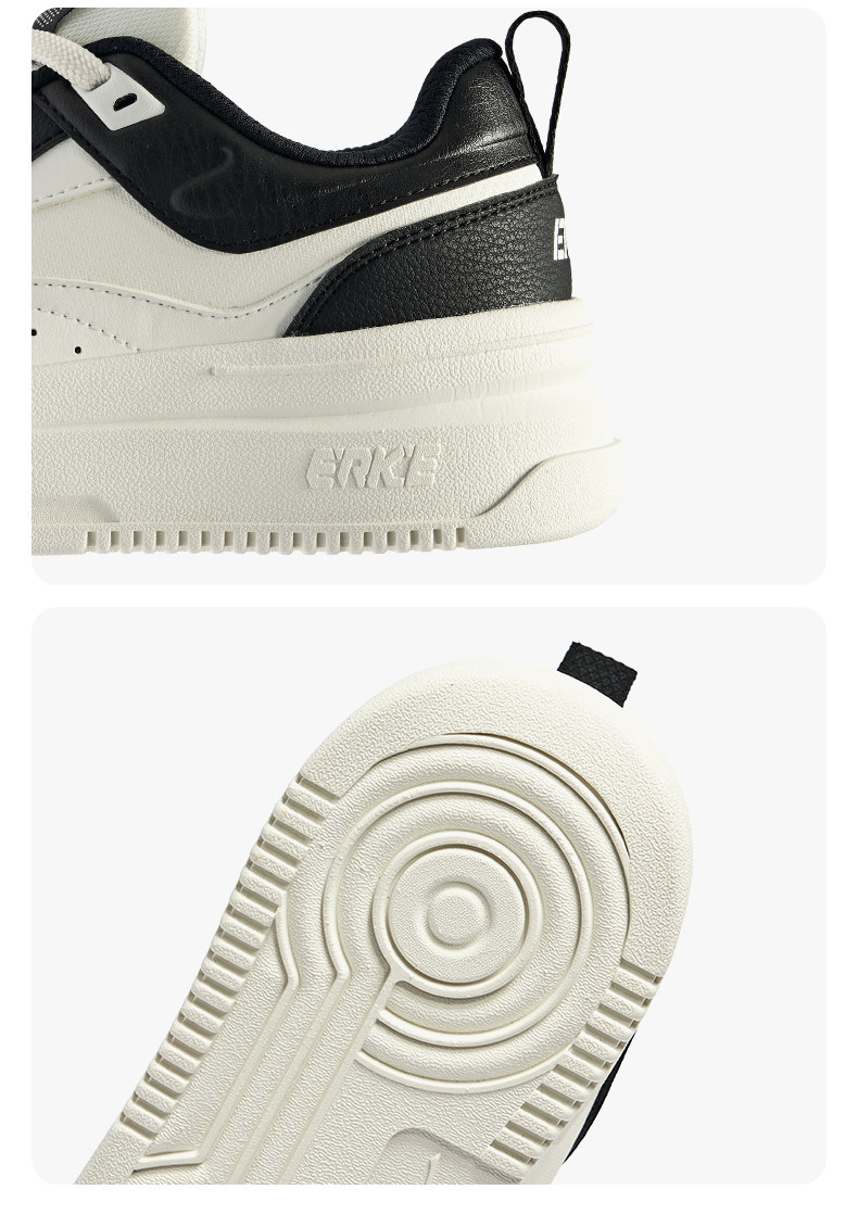 обувь на тонкой подошве ( для скейтборда ) 玩酷鸿星尔克鞋子女鞋板鞋空军一号夏季新款厚底黑白休闲 𫔮运动鞋女 The Erke