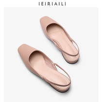 Fairy wind fashion sandals children low heel 2020 summer new Korean version wild simple semi-baotou sandals women flat bottom