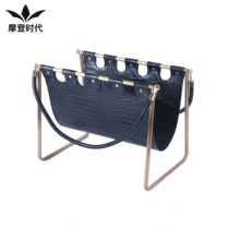 Nordic model house sales department modern home living room creative decoration bookshelf Newspaper Storage magazine rack ornaments