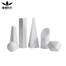 Modern light luxury marble geometric frosted crystal ball plating decoration sales office soft decoration desktop decoration