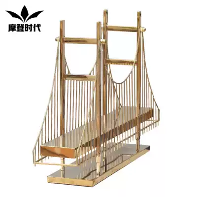 European neoclassical model room soft decoration luxury villa metal suspension bridge Hotel Modern Bridge Ornaments