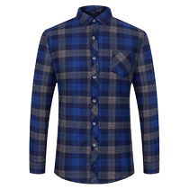 Winter mens thermal underwear plaid plus velvet thickened long-sleeved shirts for middle-aged and elderly people loose daddy tops