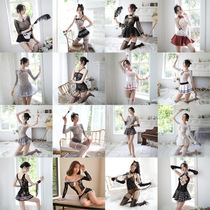 Female secret student High waist without inner skirt through ice silk 2019 flight attendant performance clothes Nurse Nurse play nurse dress