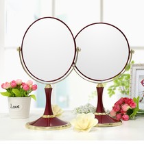 Double Sided Mirror Home Miniaturized Makeup Mirror Table Style Desktop Dresser Student Dorm Room Office Female Wedding Mirror