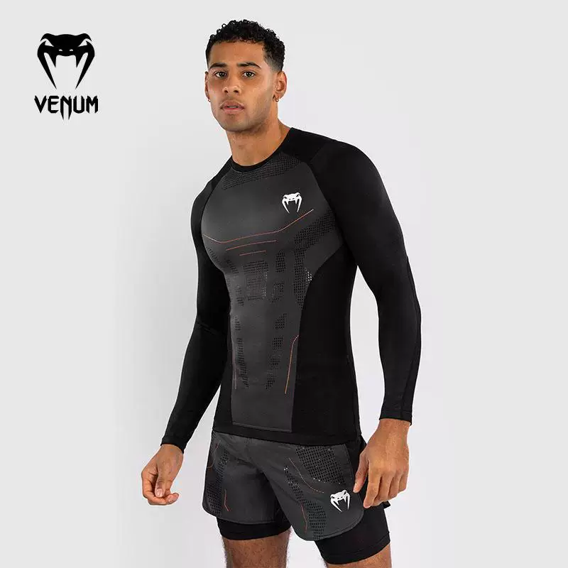 Футболка/кофта для бокса с длинным рукавом VENUM для зала и тренировок, прилегающая, для бега