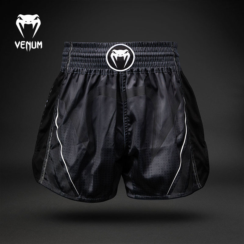 Venum Venom Stealth Muay Thai Shorts Fitness Training Competition Breathable Boxing Fighting Sports Combat