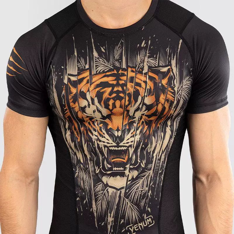 VENUM Venom Tiger мужские лосины с коротким рукавом против износа для дзюдзюцу, спортивные фитнес, беговая тренировка топы
