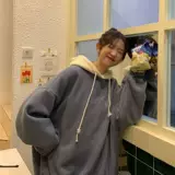 Tide, демисезонная толстовка с капюшоном, японский лонгслив, куртка, увеличенная толщина, в корейском стиле