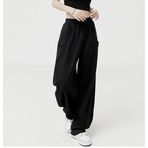 Ретро осенние танцующие штаны в стиле хип-хоп для отдыха, в американском стиле, оверсайз, свободный прямой крой