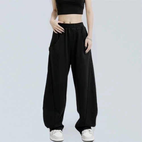 Ретро осенние танцующие штаны в стиле хип-хоп для отдыха, в американском стиле, оверсайз, свободный прямой крой