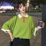 Футболка polo, футболка с коротким рукавом, небольшая дизайнерская матча для школьников, тренд сезона