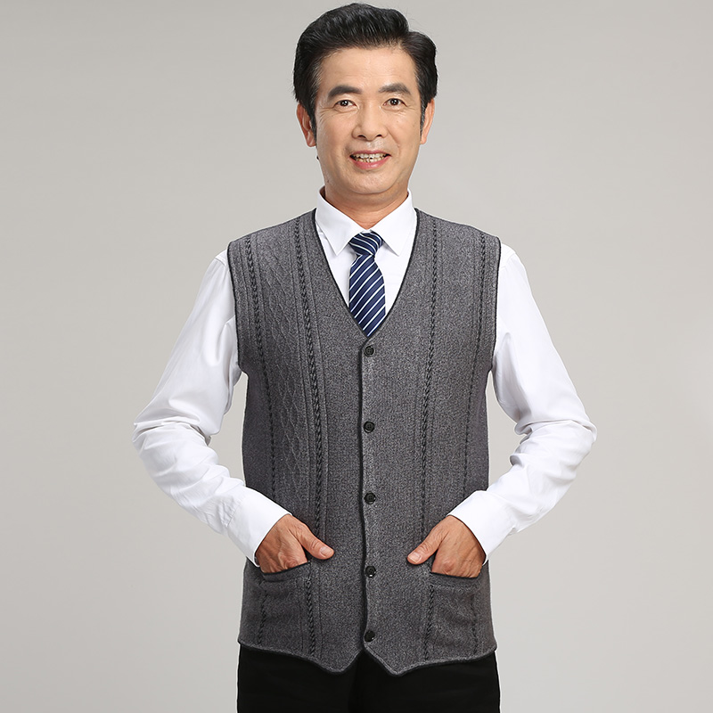 Áo len trung niên và tuổi già áo len len dệt kim áo khoác len mỏng