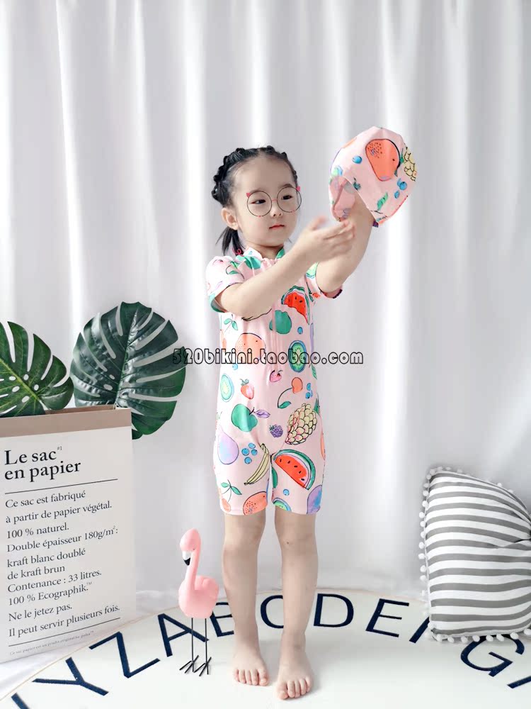 Mới ~ Hàn Quốc dễ thương nam nữ dễ thương trẻ em nam nữ áo tắm một mảnh áo tắm chống nắng lướt sóng quần áo - Bộ đồ bơi của Kid đồ bơi bé gái 10 tuổi