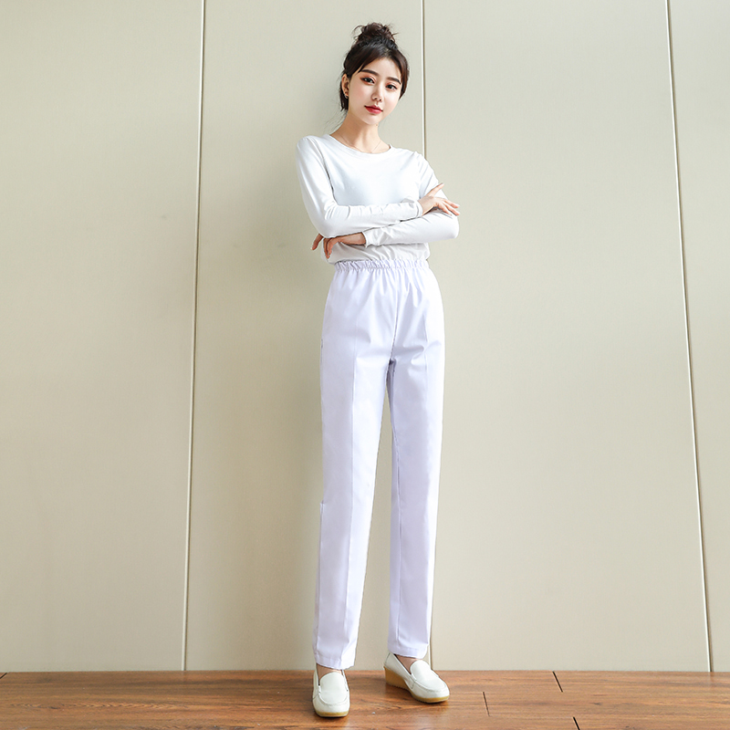 Nurse Pants Woman White Autumn Winter Thick style Winter tightness Blue elastic large size Nursing wear pants Working pants