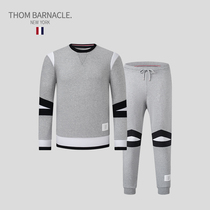 THOM BARNACLE official sweater set men 2021 long sleeve stitching handsome fashion sportswear