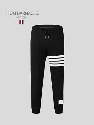 THOM BARNACLE official pants men TB Tide brand loose cotton four bar slim casual pants
