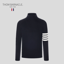 THOM BARNACLE OFFICIAL LIGHT Extravagant Tide wool mens fashion warm and semi-high collar bottom needling jersey