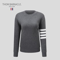  THOM BARNACLE official T-shirt sweater womens classic tide brand TB four-bar couple sweater