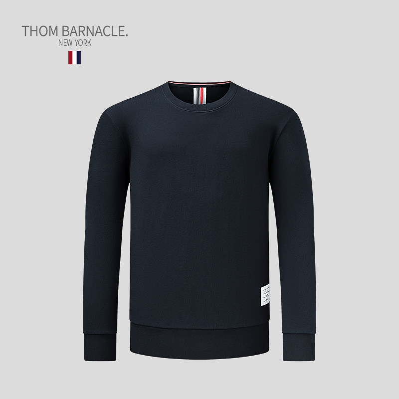THOM BARNACLE official T-shirt men's classic national tide TB light luxury loose casual sports sweatshirt